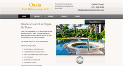 Desktop Screenshot of oasispoolmaintenancellc.com